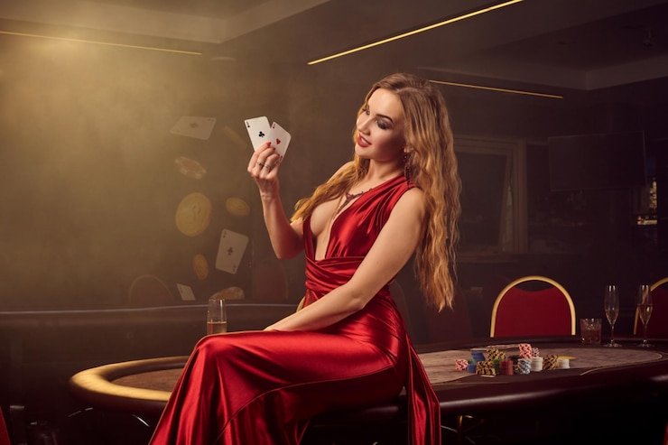 Poker table interface on master303 login showing community cards and player positions
